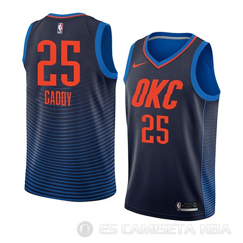 Camiseta Abdul Gaddy #25 Oklahoma City Thunder Statement 2018 Azul - Haga un click en la imagen para cerrar